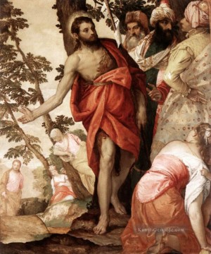  auf - Johannes der Täufer predigt Renaissance Paolo Veronese